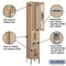Salsbury Industries Wardrobe Locker, 12" W, 12" D, 78" H, (1) Wide, (2) Openings, Tan 72162TN-A